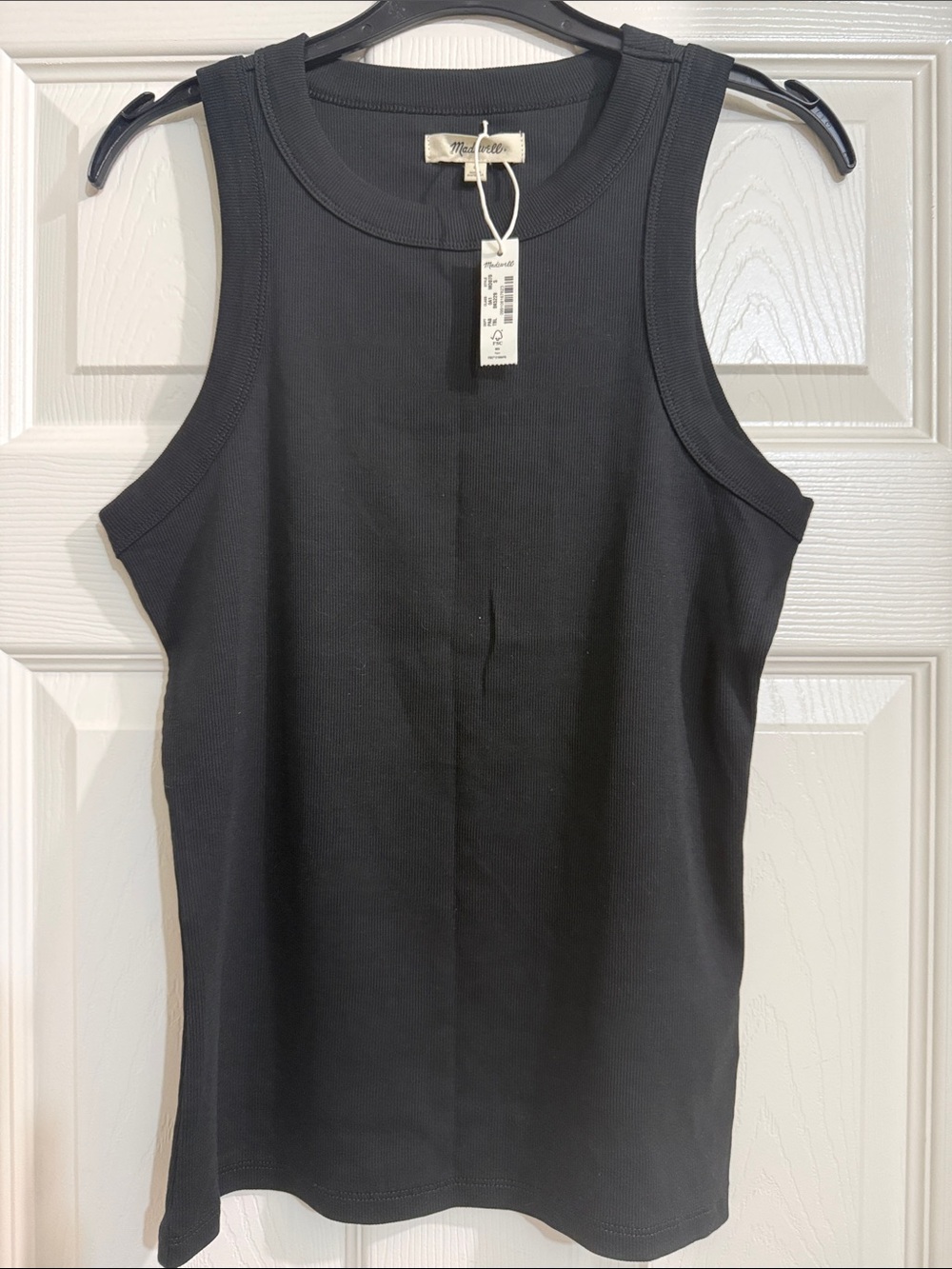 Madewell Black Ribbed Crewneck Tank